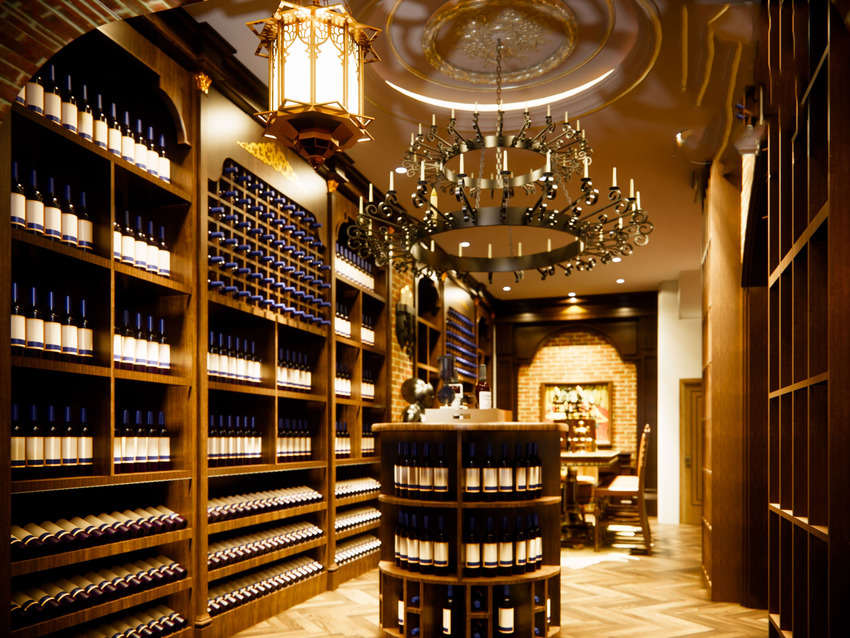 Thiết kế nội thất phòng Wine Bar