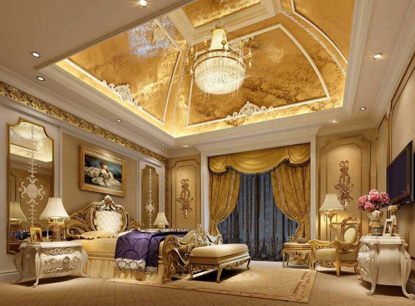 Thiết kế nội thất phòng ngủ cho biệt thự cổ điển