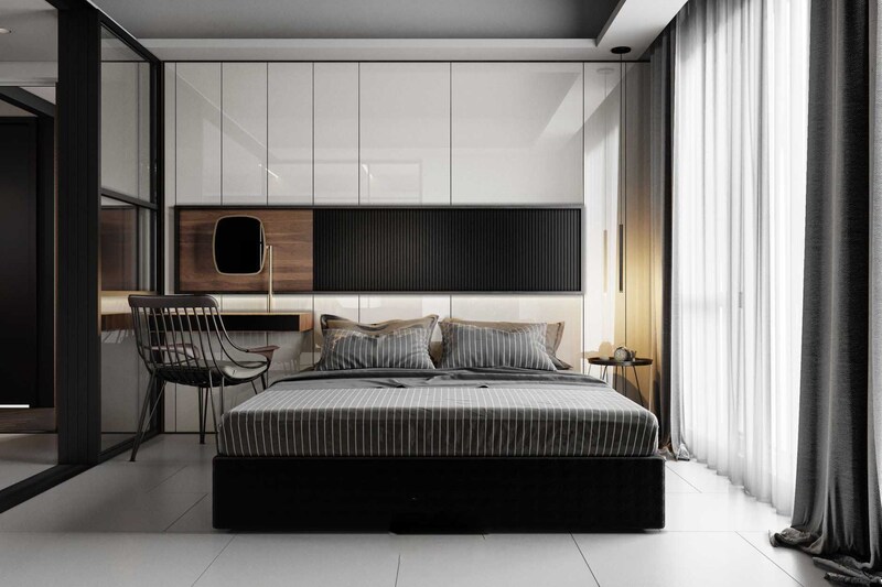 Thiết kế nội thất phòng ngủ khách sạn đơn giản 3