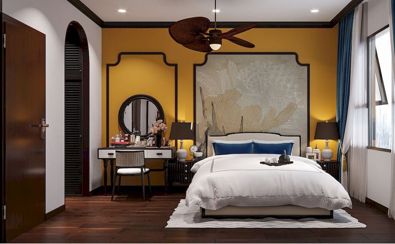 Lựa chọn giường ngủ Indochine dựa trên chất liệu và màu sắc