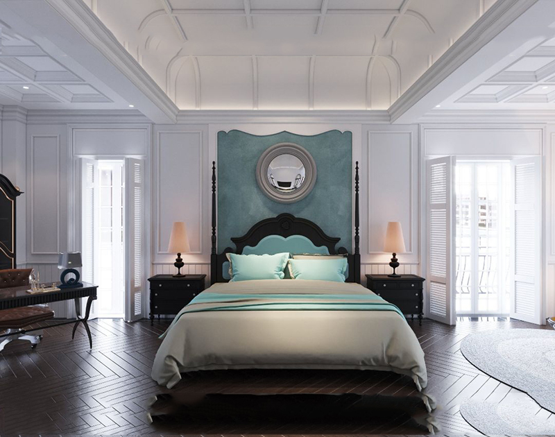 Mẫu thiết kế giường Indochine đầy tính thẩm mỹ và thời thượng