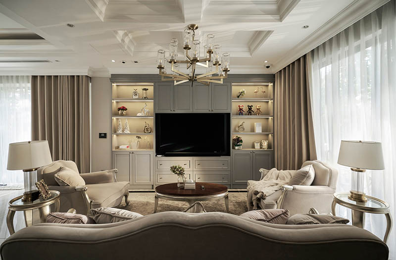 Bộ sofa giúp không gian phòng khách tân cổ điển trở nền sang trọng và đẳng cấp hơn