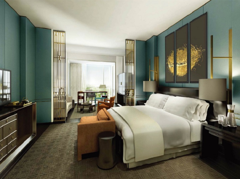 Phòng ngủ khách sạn 3 sao đẳng cấp nổi bật với tone màu trầm ấm áp