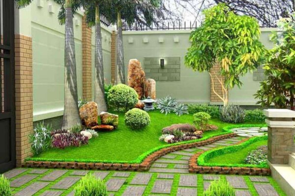 Khu vực sân vườn dành cho biệt thự có diện tích hạn chế